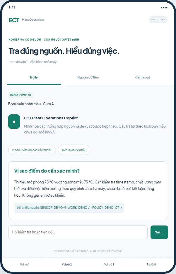 Trợ lý Plant Operations — Prototype đề xuất