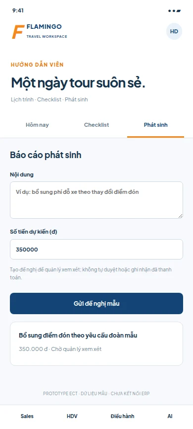 Prototype App HDV · đề nghị phát sinh